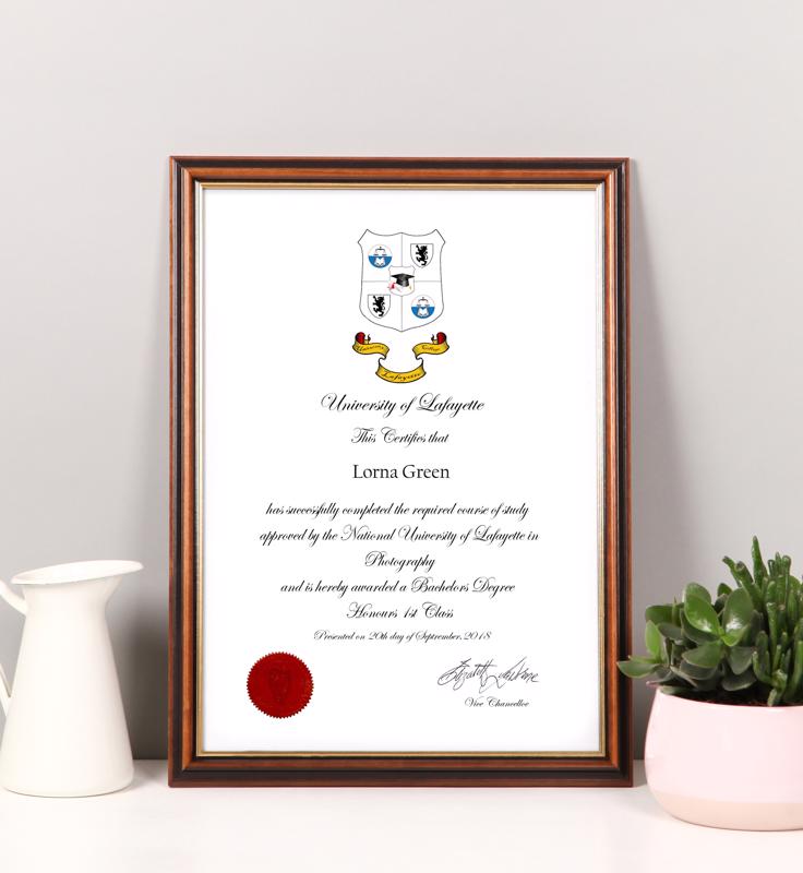 Mahogany Certificate Frame - 2
