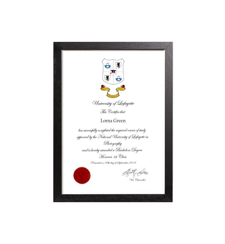 Contemporary Black Certificate Frame - 1